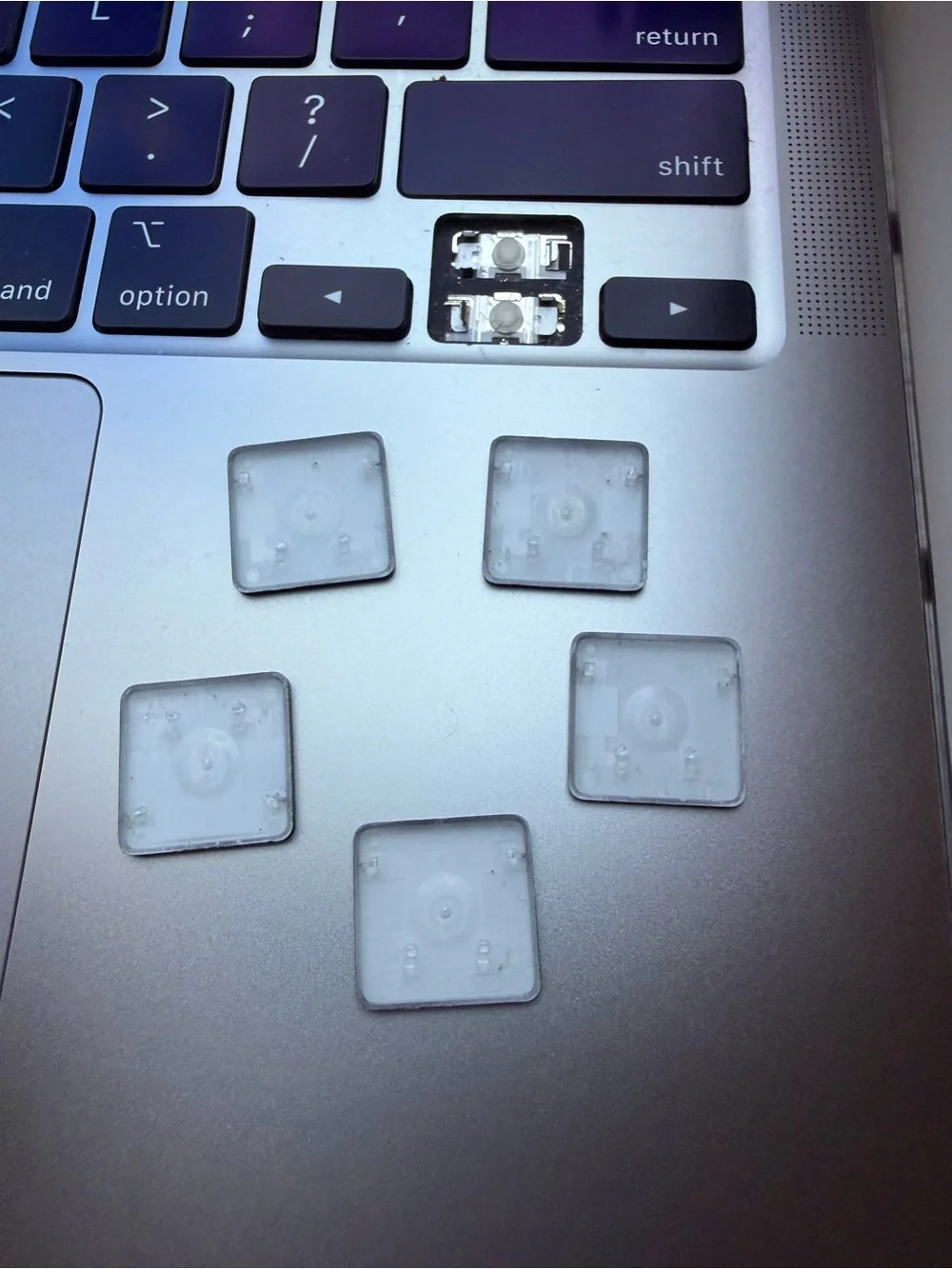Apple MacBook Replacement Keycaps K M L N ? /